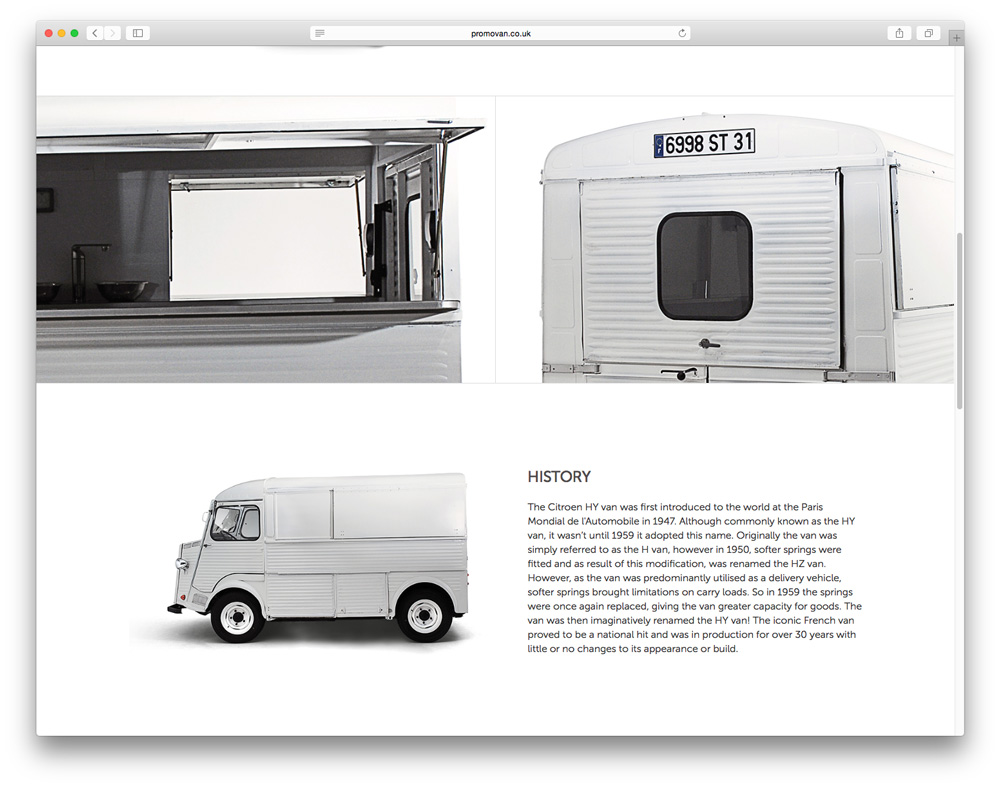 Single vehicle page