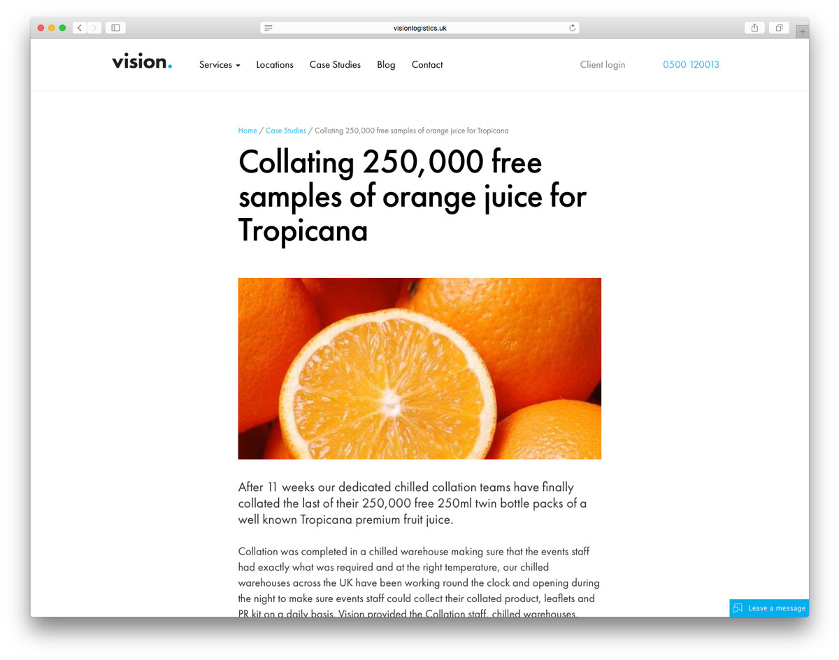 Vision Logistics — Case Study